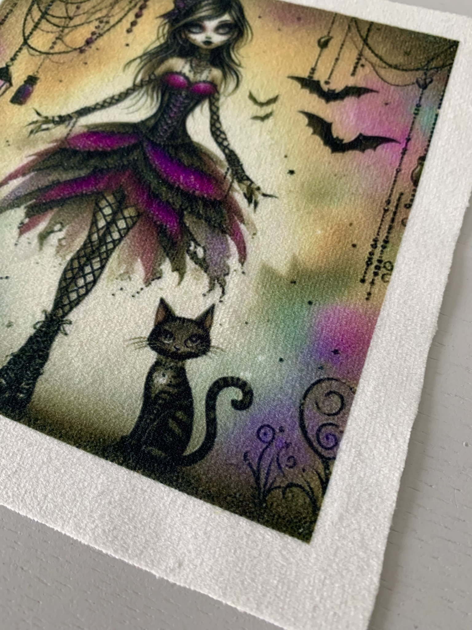 Coupon illustré velours fille gothique – Image 3
