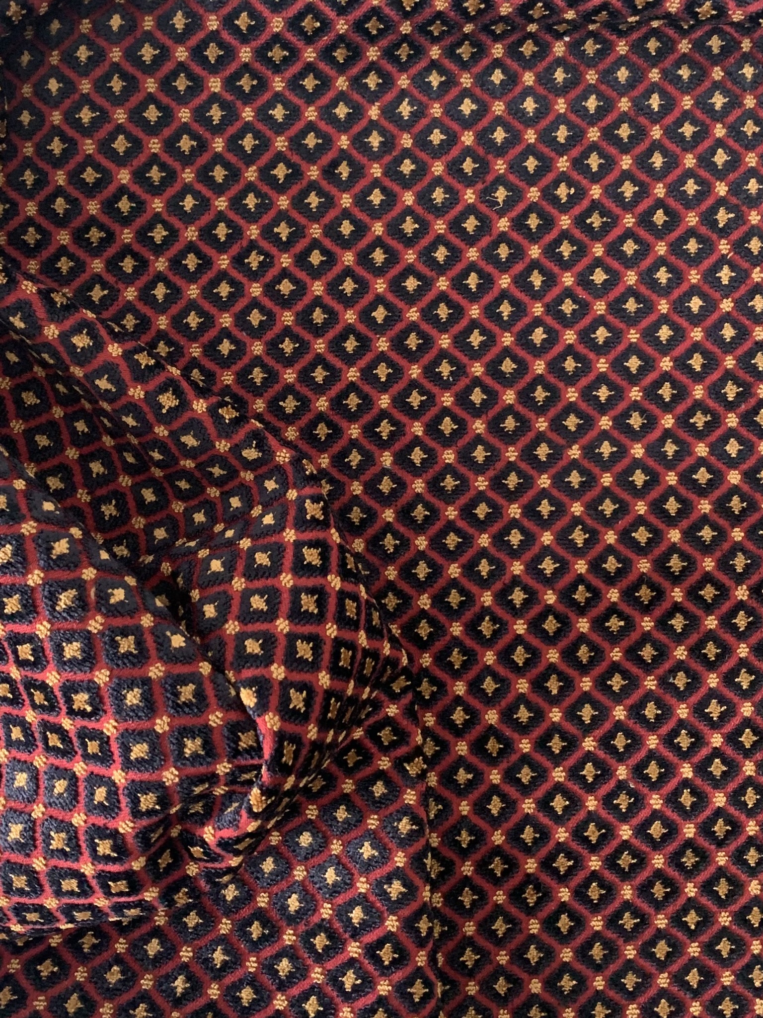 Tissu ameublement velours tapissier losanges – Image 4