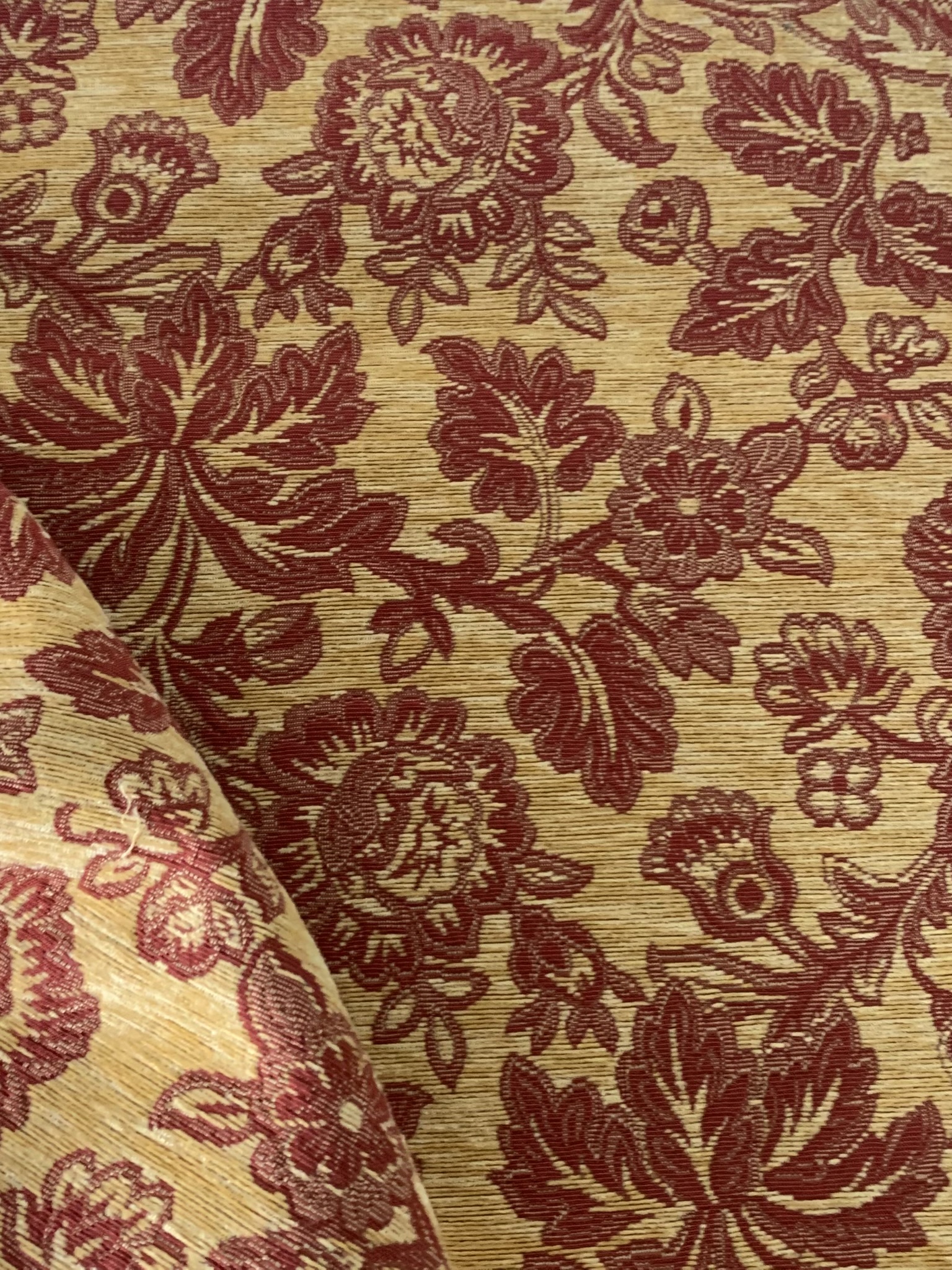 Tissu ameublement jacquard velours fleuri – Image 3