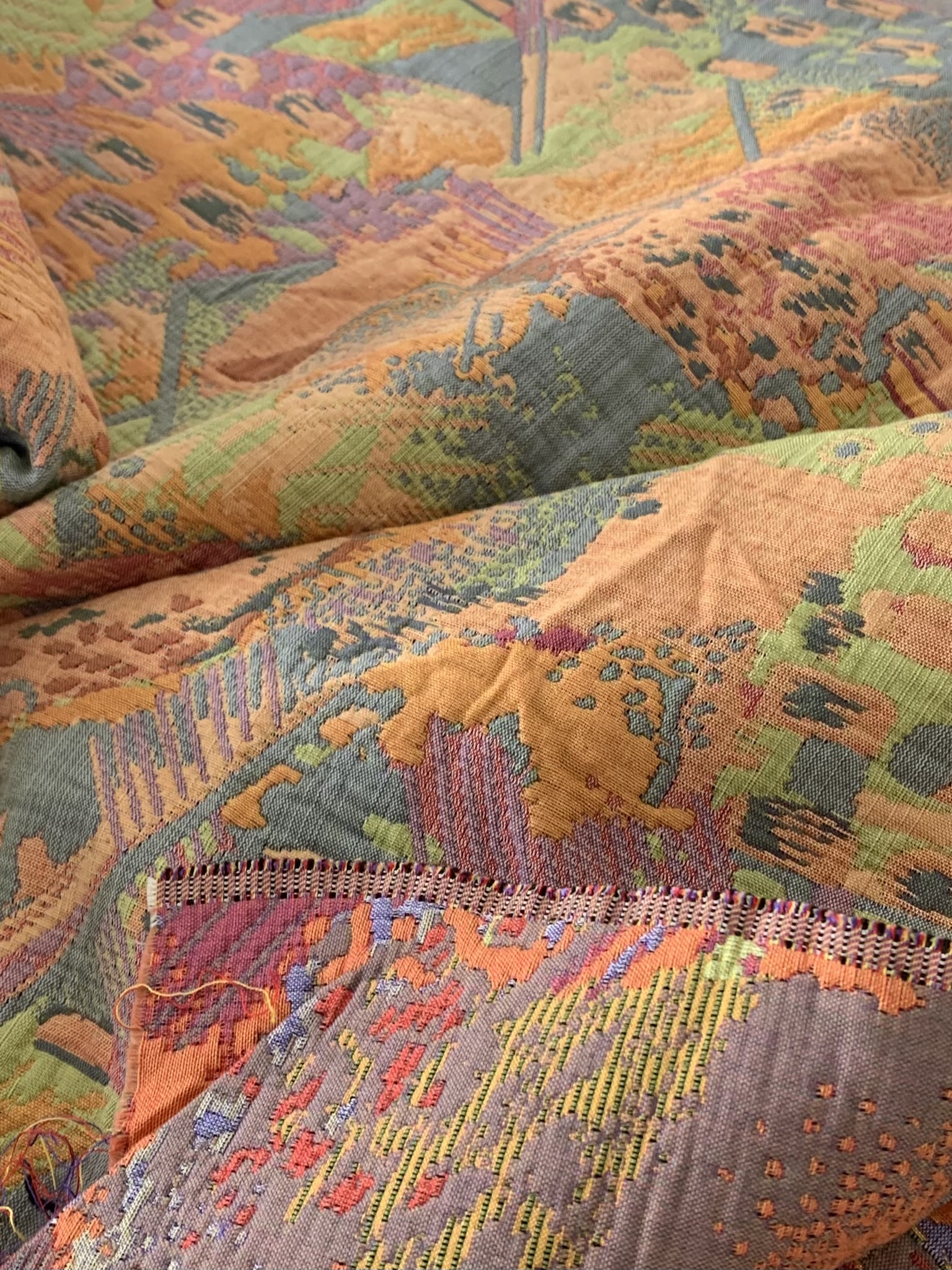 Tissu ameublement Gobelin double face multicolore – Image 3