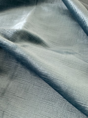 Tissu velours ameublement bleu glacier – Image 4