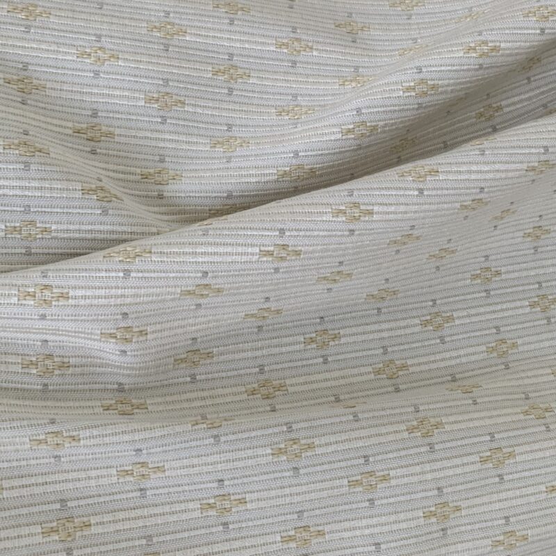 Tissu ameublement jacquard beige et ivoire