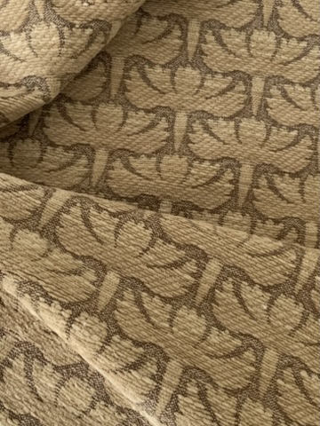 Tissu ameublement velours fleurs abstraites