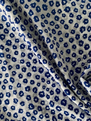 Tissu doublure polyester tacheté bleu – Image 3