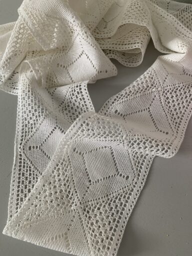 Dentelle coton blanche largeur 10 cm – Image 2