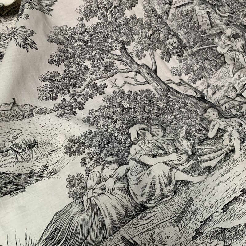 Tissu toile de Jouy "Les Beaux Jours"