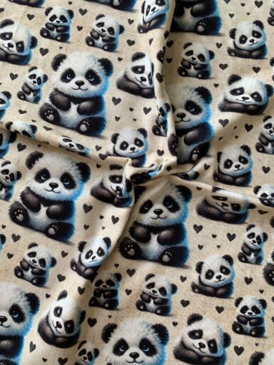 Tissu jersey de coton petit panda – Image 4