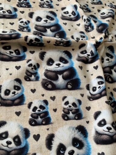 Tissu jersey de coton petit panda – Image 3