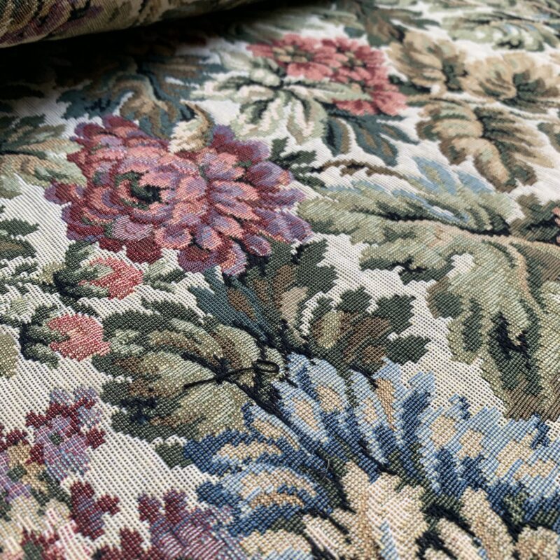 Tissu jacquard Gobelin fleurs