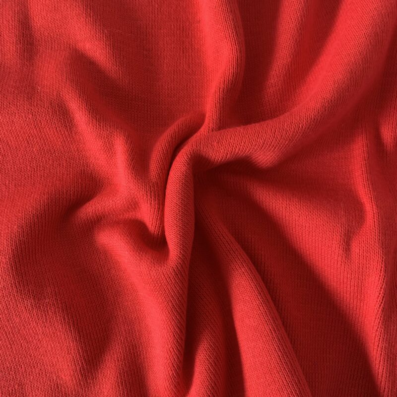 Bord côte lisse rouge épais