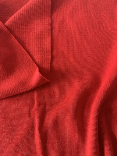 Bord côte lisse rouge épais – Image 2