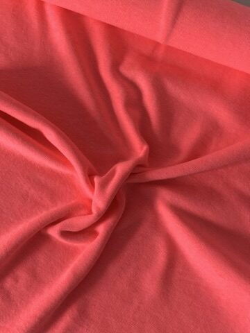 Bord côte lisse rose fluo