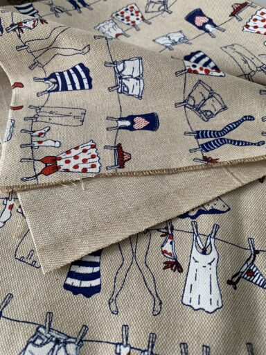 Tissu toile de coton effet lin motifs vêtements – Image 3