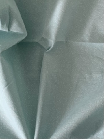 Tissu coton menthe pois blancs
