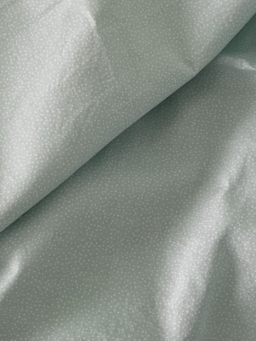 Tissu coton menthe pois blancs – Image 2