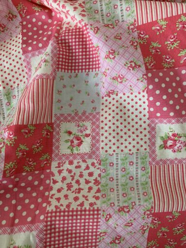 Tissu coton imprimé patchwork romantique – Image 2