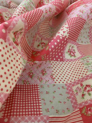 Tissu coton imprimé patchwork romantique – Image 3