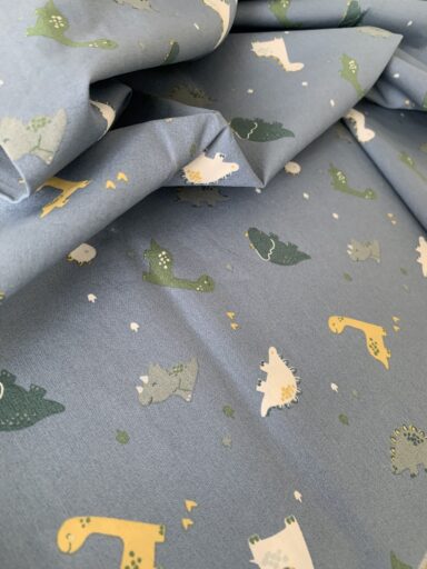 Tissu coton motifs bébé dinosaures – Image 2