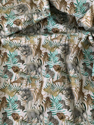 Tissu coton animaux de la savane – Image 2