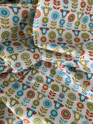 Tissu coton imprimé hiboux – Image 2