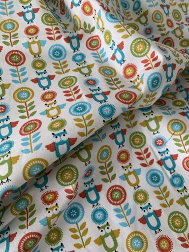 Tissu coton imprimé hiboux – Image 4