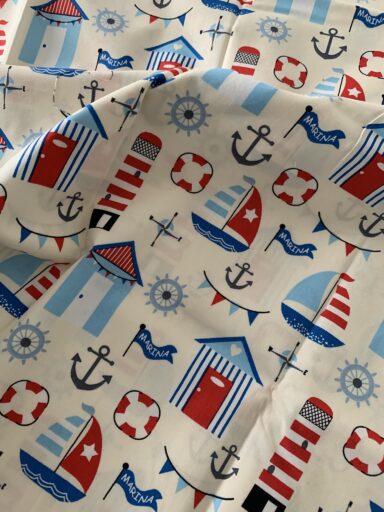 Tissu coton imprimé thème bord de mer – Image 2