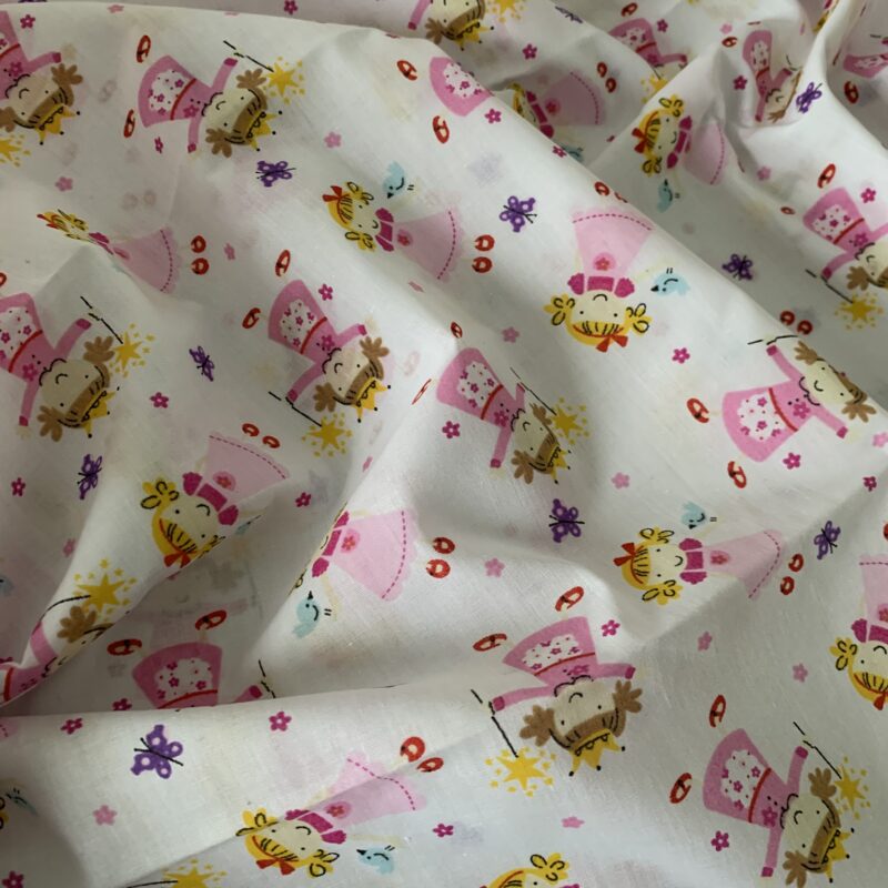Tissu polycoton petites fées