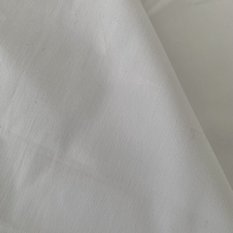 Tissu coton uni blanc stretch