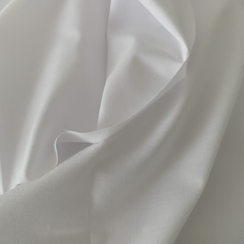 Tissu coton uni blanc