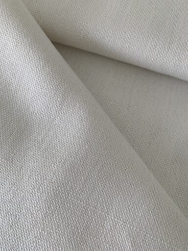Tissu toile de coton épais uni blanc – Image 3