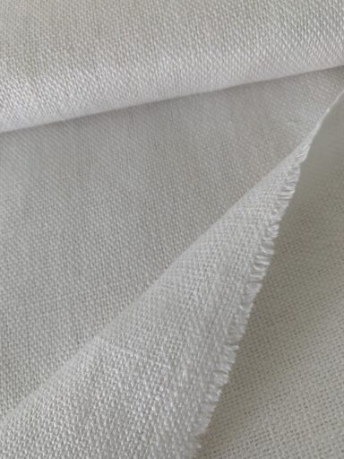 Tissu toile de coton épais uni blanc – Image 2