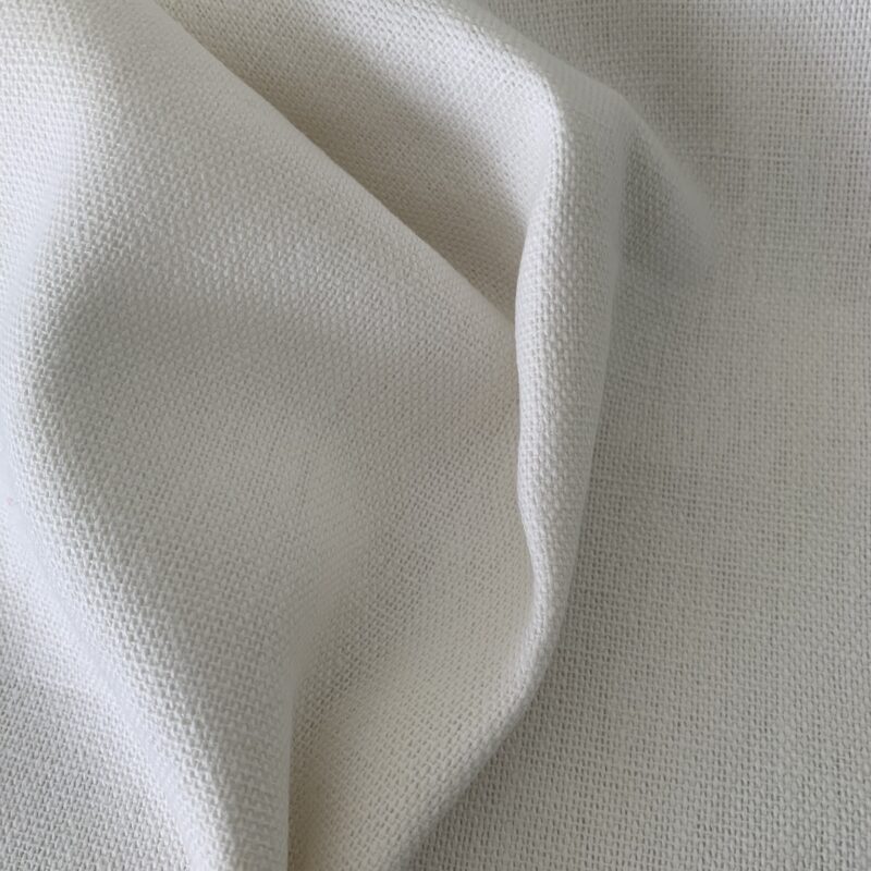 Tissu toile de coton épais uni blanc