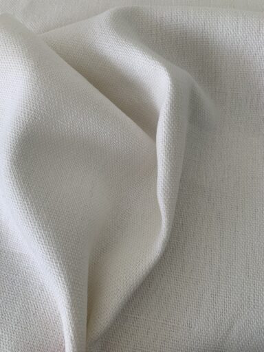 Tissu toile de coton épais uni blanc