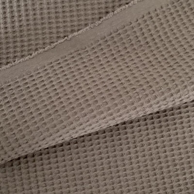 Tissu nid d'abeille gris