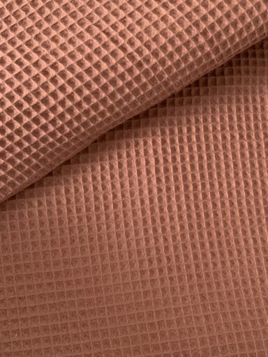 Tissu nid d'abeille terracotta – Image 3
